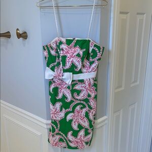 Lilly Pulitzer Green and Pink Mini Dress